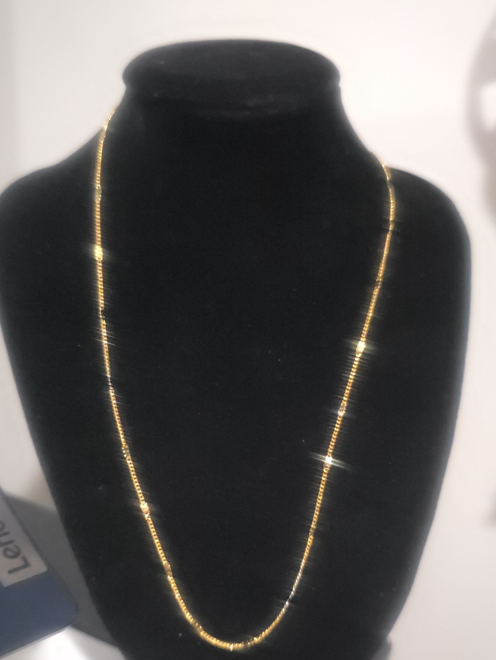 New 18K Gold Filled Offset Valintino Chain Necklace, 17.5 Inches